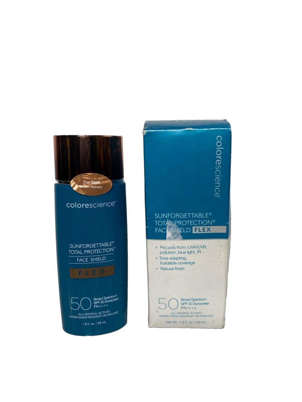 Colorescience Face Shield Flex SPF 50 Tan 1.8 oz - New In Box